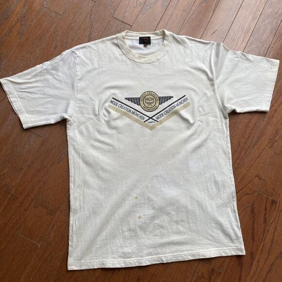 MCM Vintage Trashed Stained Graphic Tee Mens Size Large - Picture 4 of 7